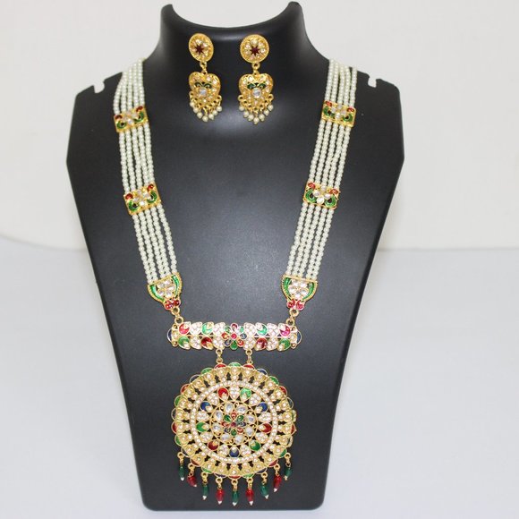 Jewelry - Multi Colour Pearl Stone Necklace Set
